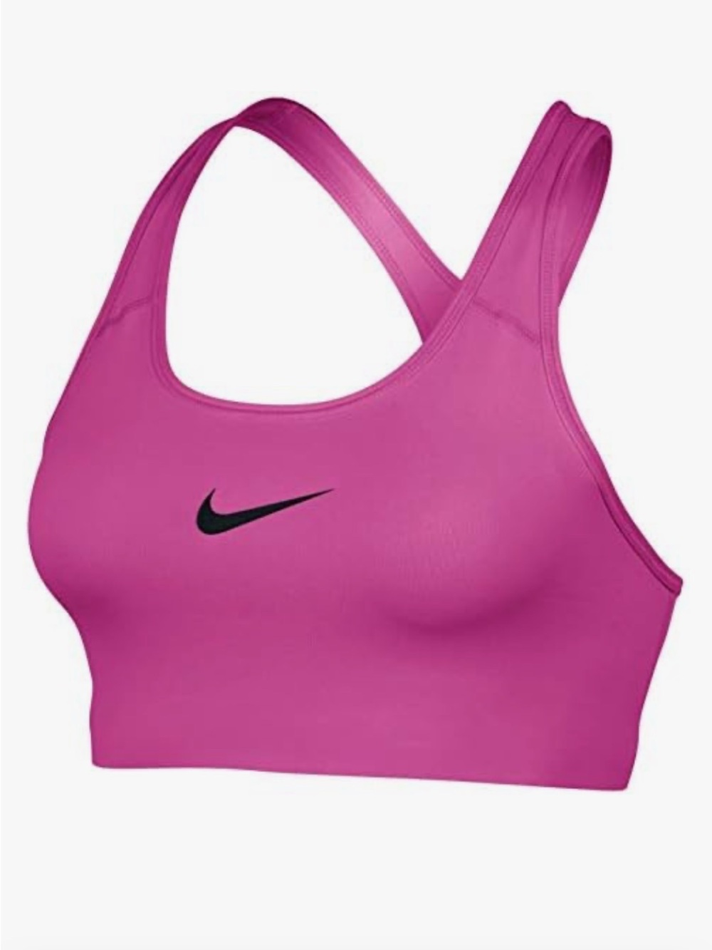 Nike Pink Racerback Sports Bra with Black Swoosh- NWOT - Picture 2 of 8